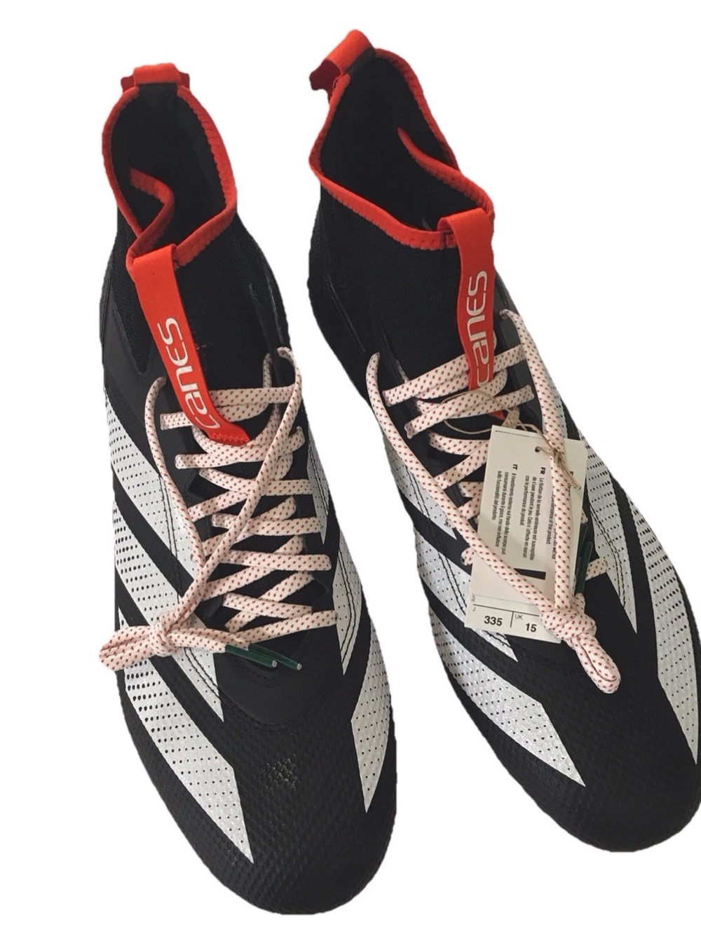 Adidas Mens Adizero Impact PE Miami Hurricanes Football Cleats NWOB Size 16